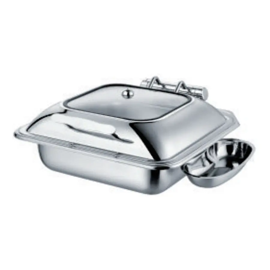 Roll Top Chafing Dish Stainless Steel Food Warmer Without Rack