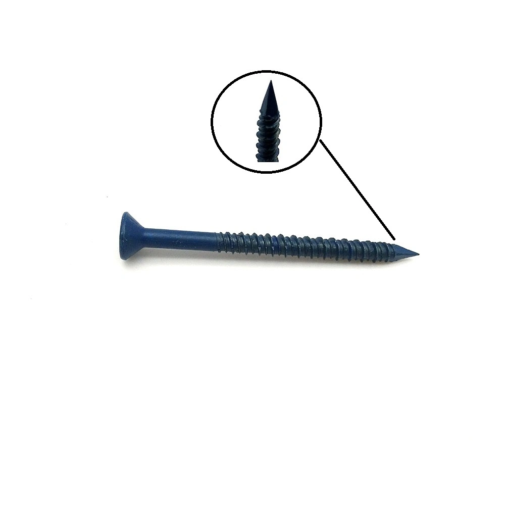 Flat Head Slotted / Phillips / Torx Drive with Diamond Point Blue Respert 1000hrs Concrete Screw