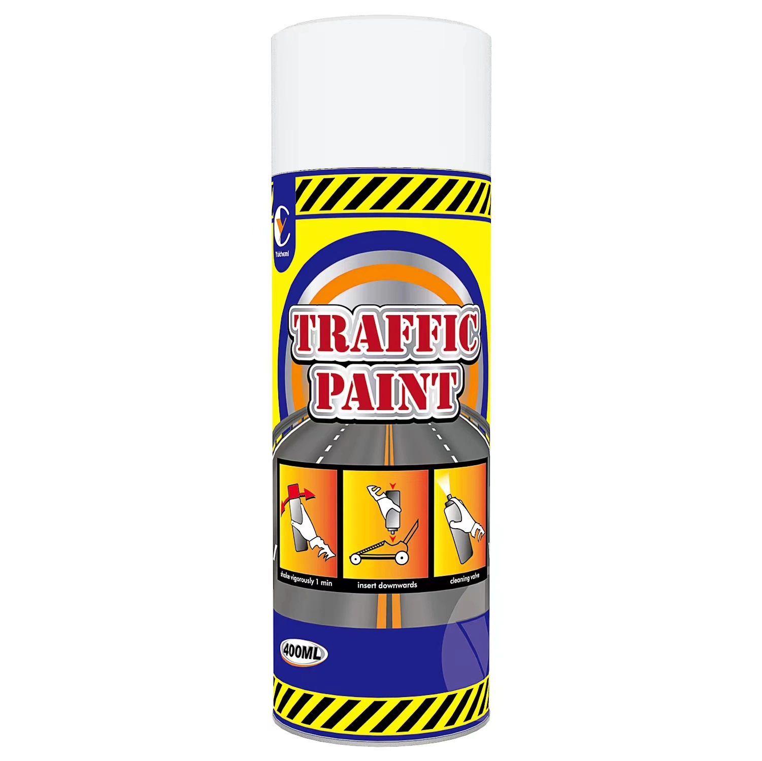 Aerosol Stripe Water Base Traffic Marking Spray Paint in Yellow