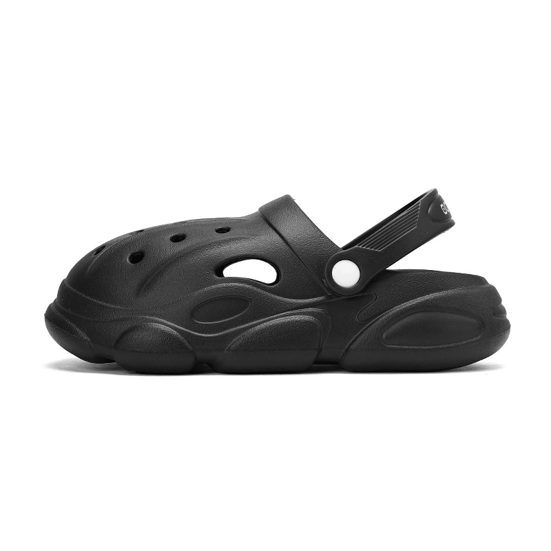 Nouvelle conception lumière confortable anti-patinage Les chaussures de plage Black EVA Clog de jardin