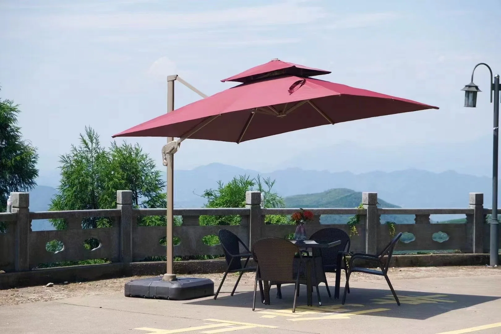 Aluminium Outdoor Furniture Umbrella Outdoor Parasol Large Roman Umbrella