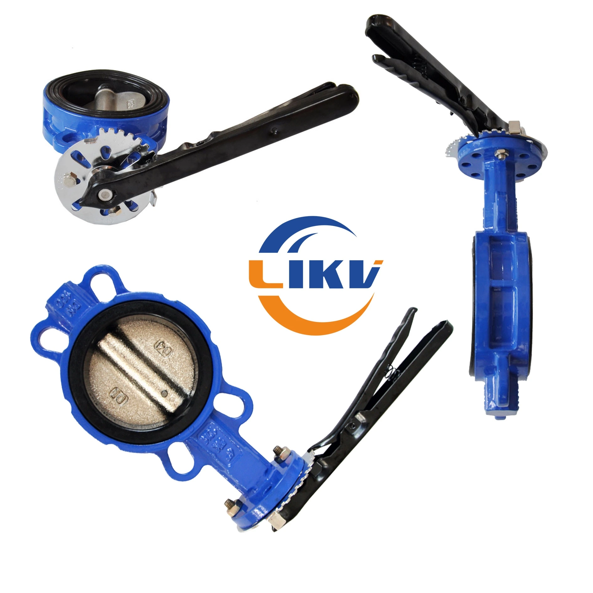 Hydraulic Actuator Ductile Iron Wafer Type EPDM/PTFE/NBR Lined Seat Butterfly Valves