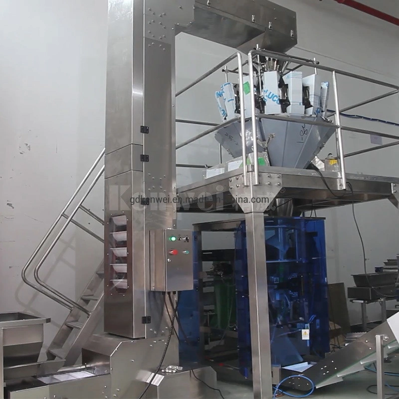 Fully Bag Vertical Automatic Filling Multi-Function Food Packing Machine with Multihead Weigher for Filling Granule Sachet Seal Pouch Packaging Machine Price