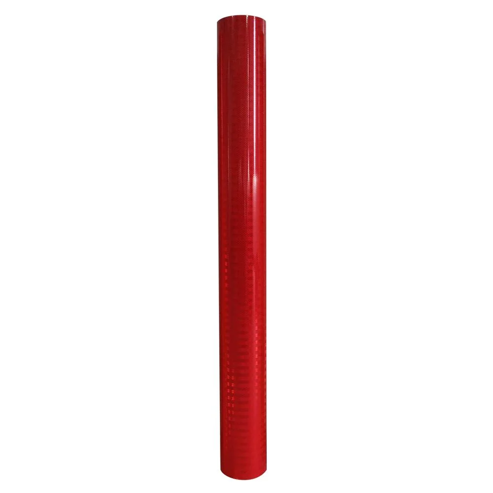La moda de 3-5 años blanco/rojo película cinta adhesiva reflectante de la barrera de seguridad de la base de polímero de producto