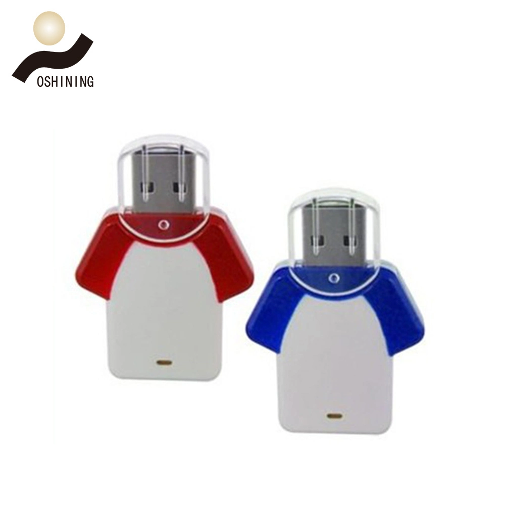 Рекламные пластиковые ФУТБОЛКА USB флэш-памяти пера Memory Stick™