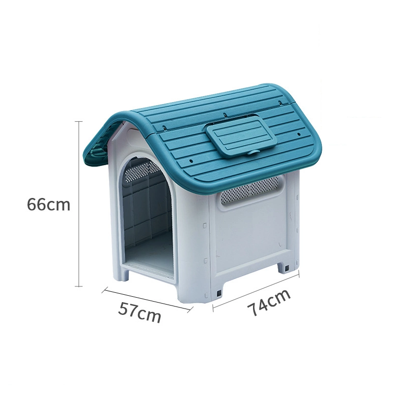 Pet luxuosa piscina grande tamanho removíveis de plástico Rainproof Dog House com Janela