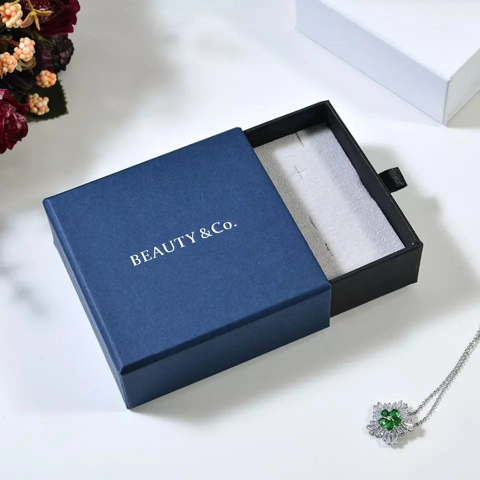 Luxury Jewelry Boxes Packaging Drawer Ring Bracelet Necklace Earring Present Holder Display Gift Package Paper Jewelry Box Set