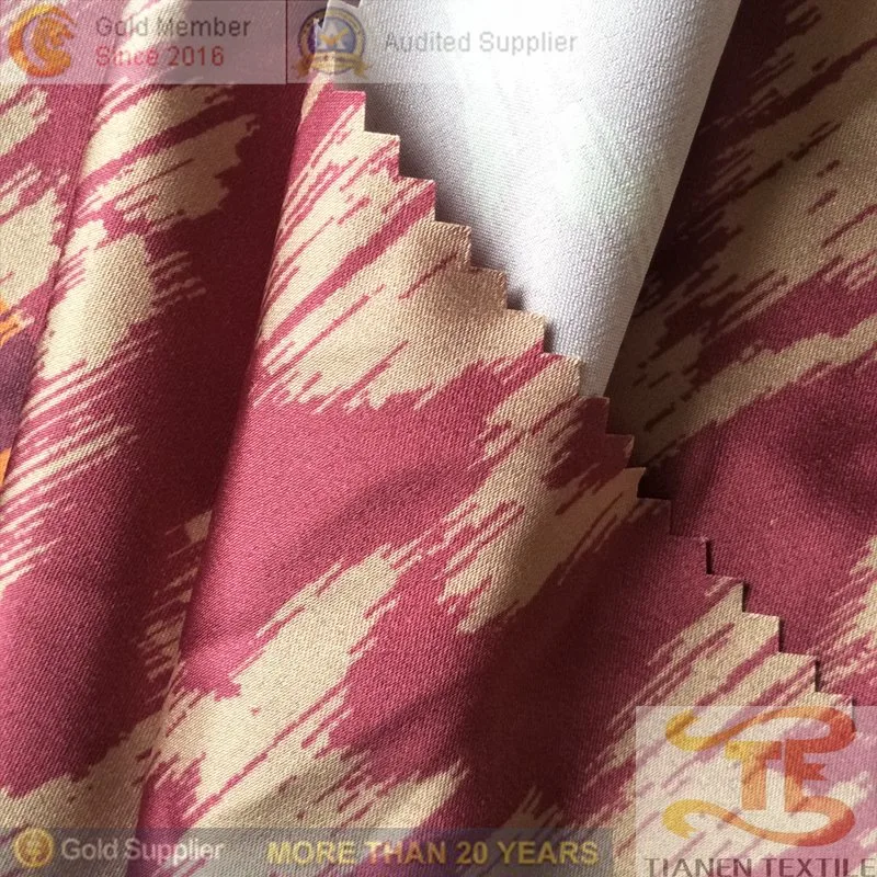 Printed Polyester Satin Fabric for Garment