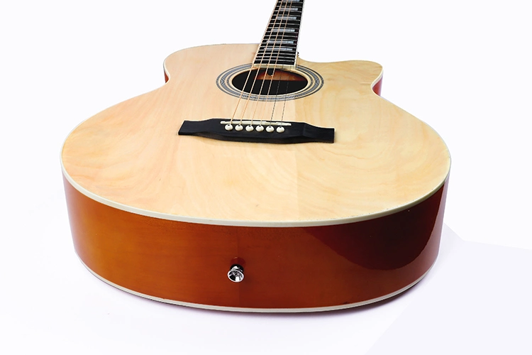 Unique Sound Mark Design Nature Color Acoustic Guitar Glossy Acoustic Electric Guitar