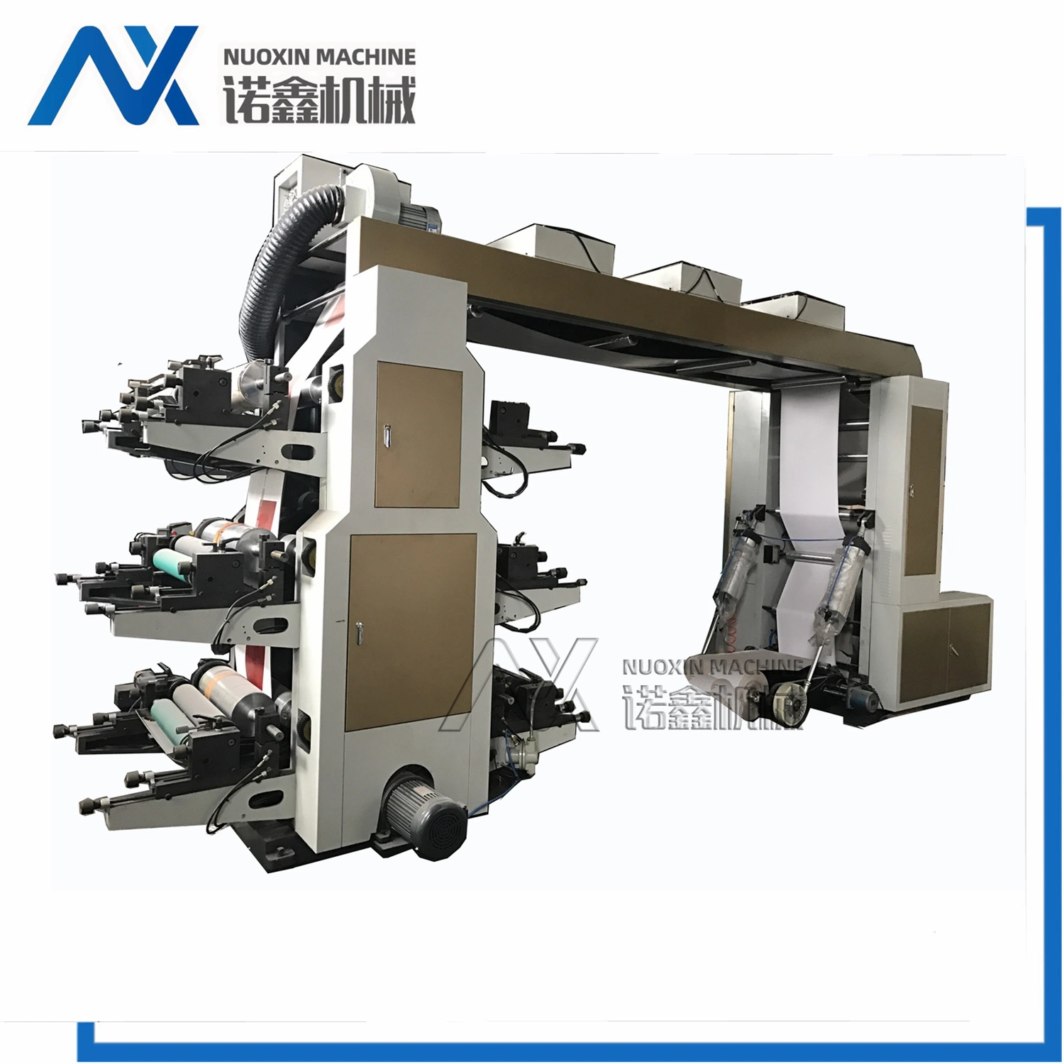 6 Color Thermal Paper Flexographic Printing Machine (helicla gear)