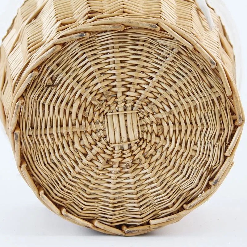 Decorative Wicker Hand-Woven Fabric Gardening Storage Basket with Handles