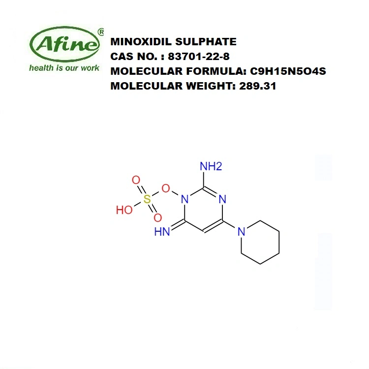 CAS 83701-22-8 de sulfato de Minoxidil Minoxidil de ácido sulfúrico / / Minoxidil sulfato (U-58838) / U / Minoxidil Sufate Ethylated-58838