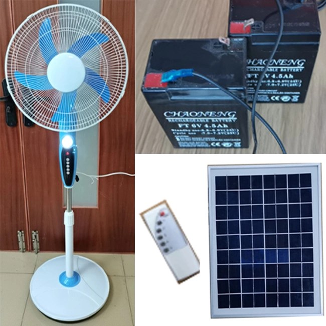 18" 12V 20W Ventiladores de Pie con Panel Solar