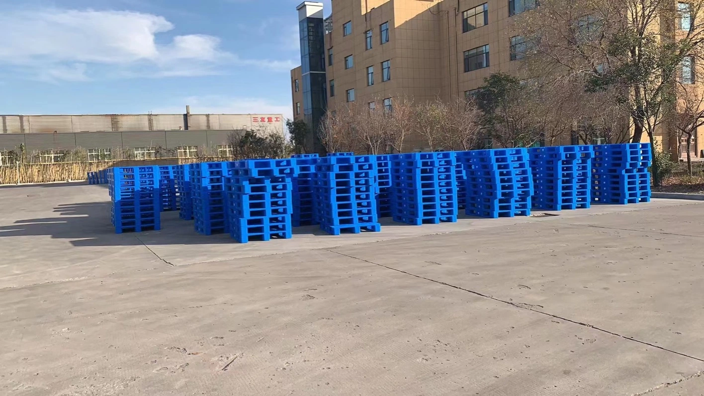 Plastic Pallet Blue 100%HDPE Industrial Accept OEM