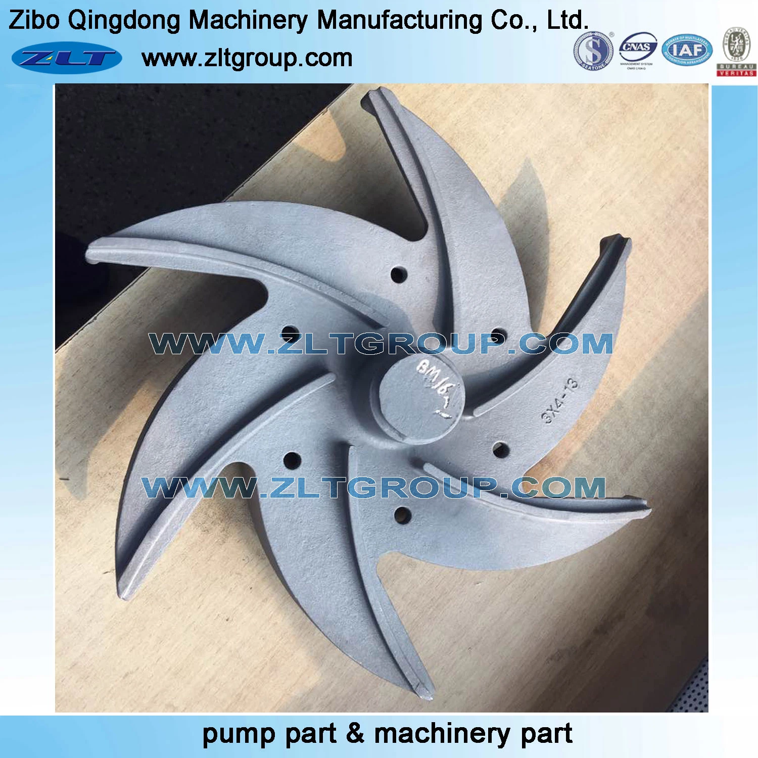 ANSI Process Centrifugal Replacements Pump Impeller 8X10-13 for Sale in Titanium/Stainless Steel 304/CD4/316ss