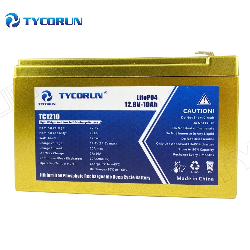 Tycorun Lithium-Ionen-Akku 12V 10Ah LiFePO4-Akkuzelle Mit BMS für Solarenergiespeicher