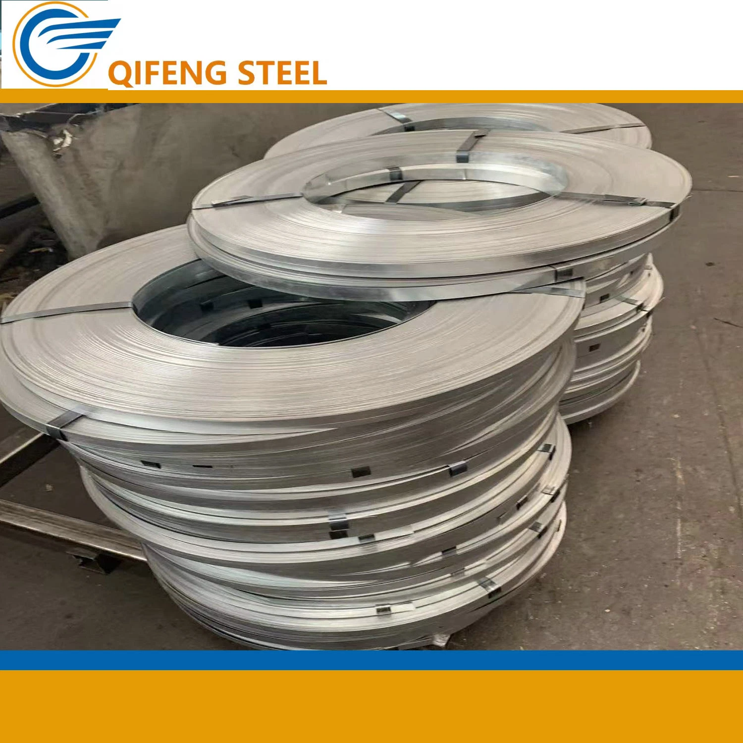 Galvanized Iron Packing Belt Tensile 16/19/25/32 mm Galvanized Steel Belt Hot DIP Steel Strapping