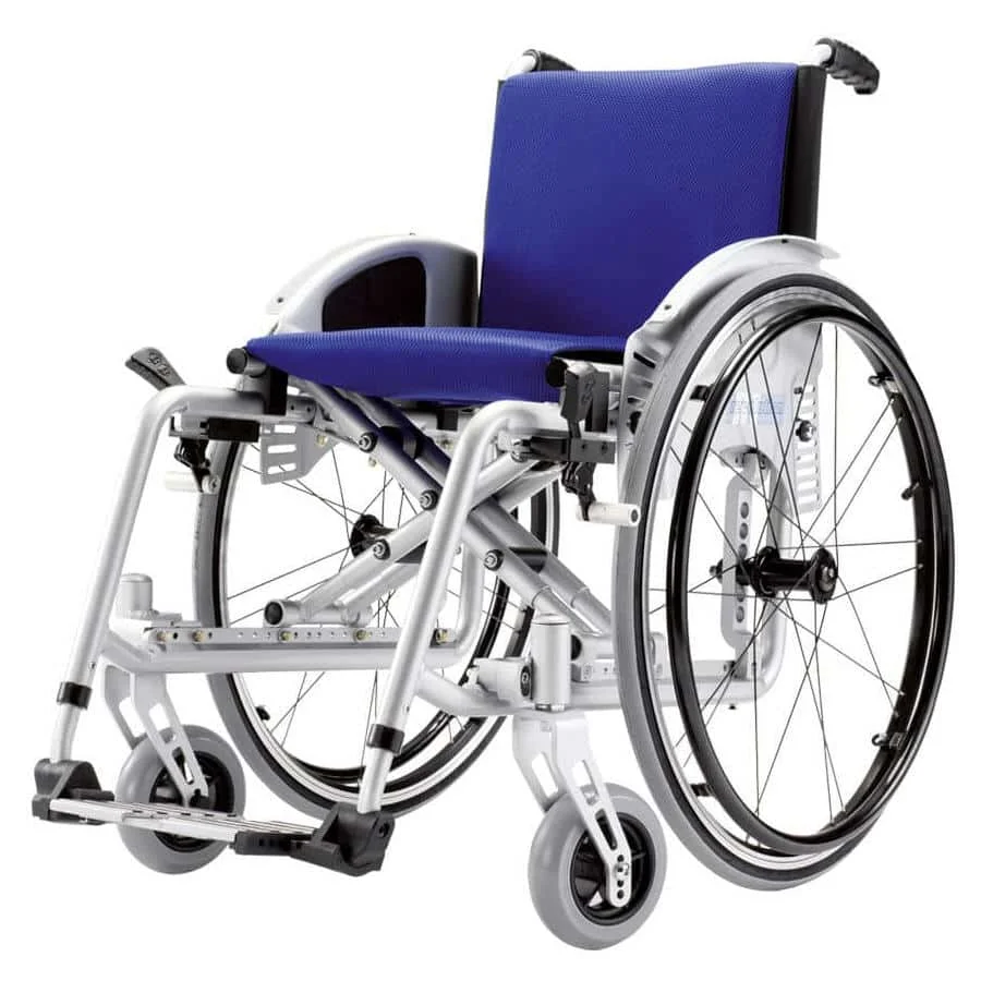 Folding Steel Powder Coated Frame Manual Wheelchair with CE