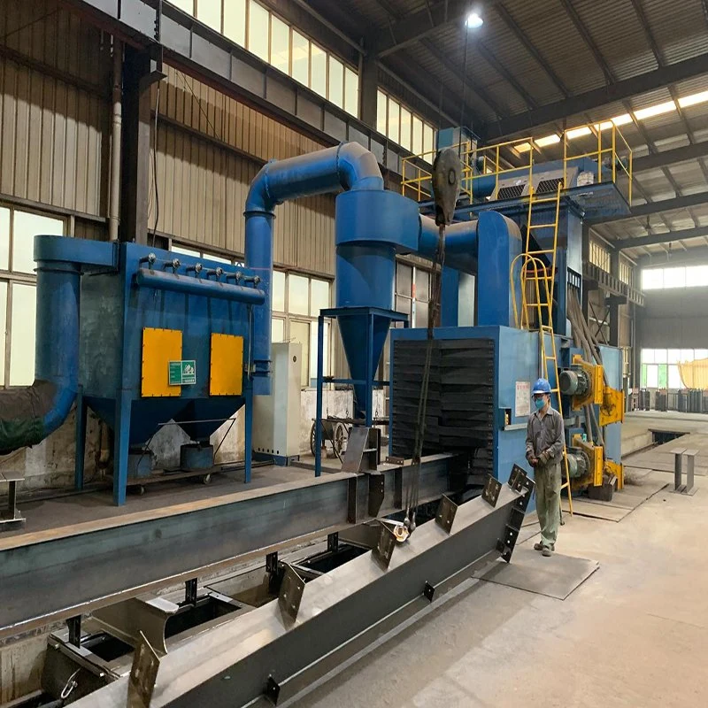 Steel H Beam Roller Conveyor Rust Removing Shot Blasting Machine/Jiangsu Shot Blasting Machine