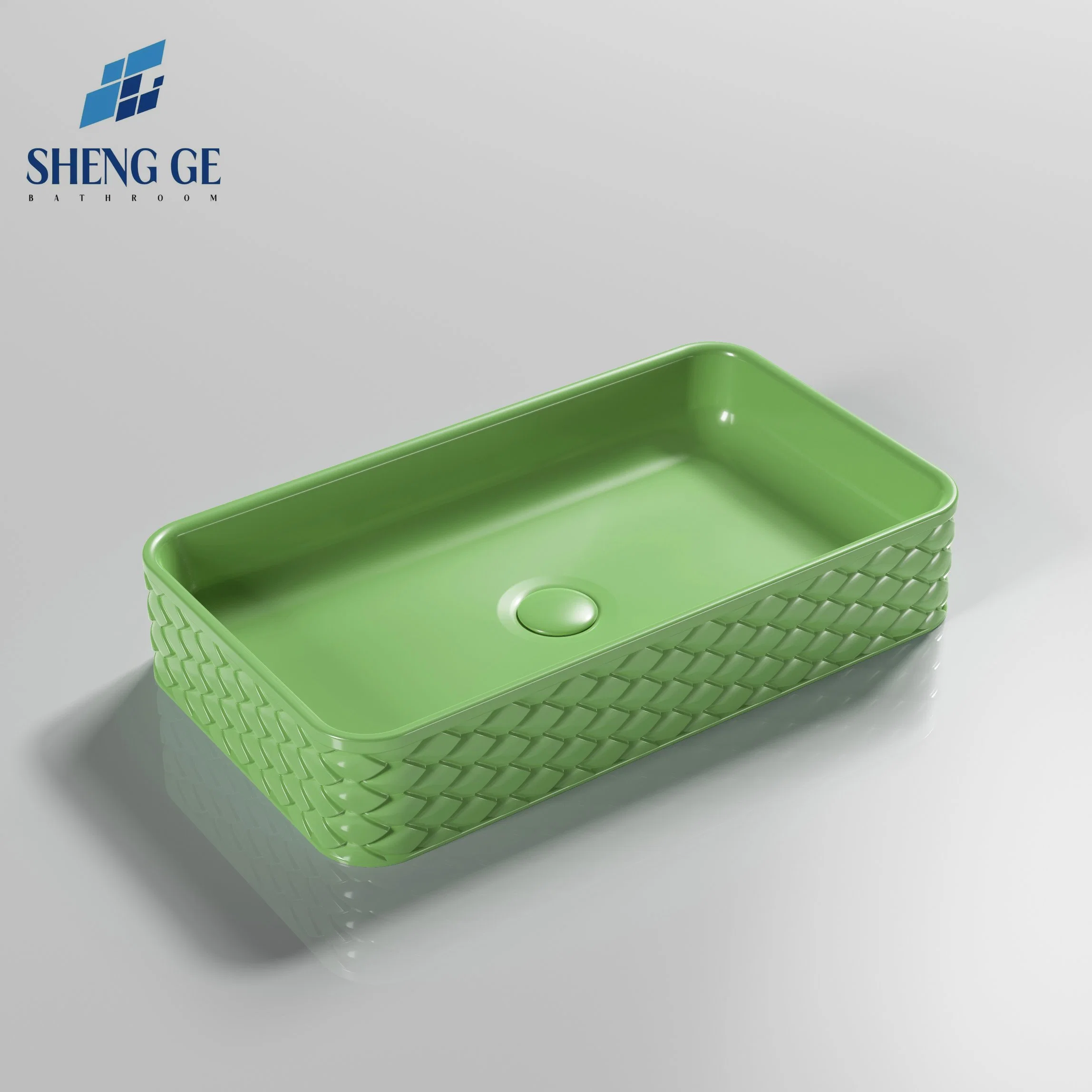 Chaozhou Sanitary Ware Sink Factory Single Over Counter Ceramic Wash Basin