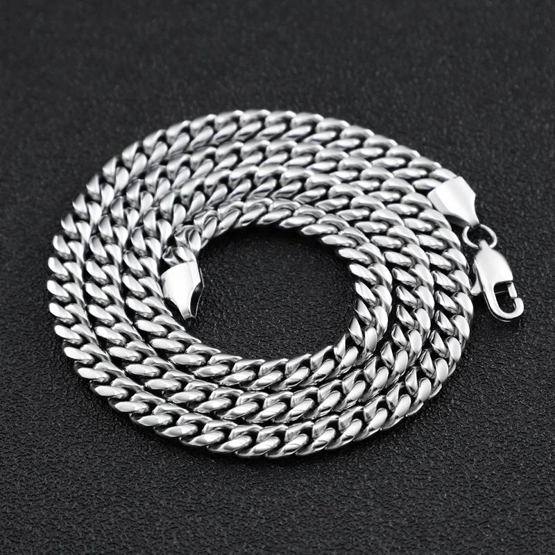 Stainless Steel Necklace Hip Hop Jewelry Silver 925 Fashion Polish Chain