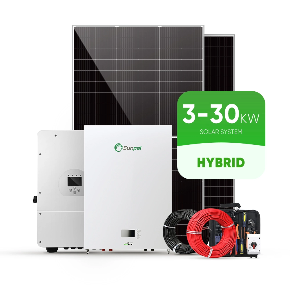Sunpal completo 5kw 8kW 10KW 50kW de Grid Hybrid Solar Sistema de almacenamiento de energía del panel