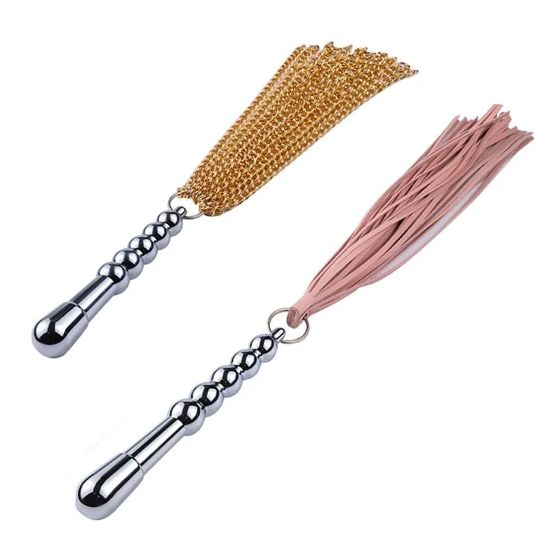 Handle Chain Whip Sex Toys for Couples Soft Iron Passion Spanking Paddle Whips Slave Restraints Bondage Flogger