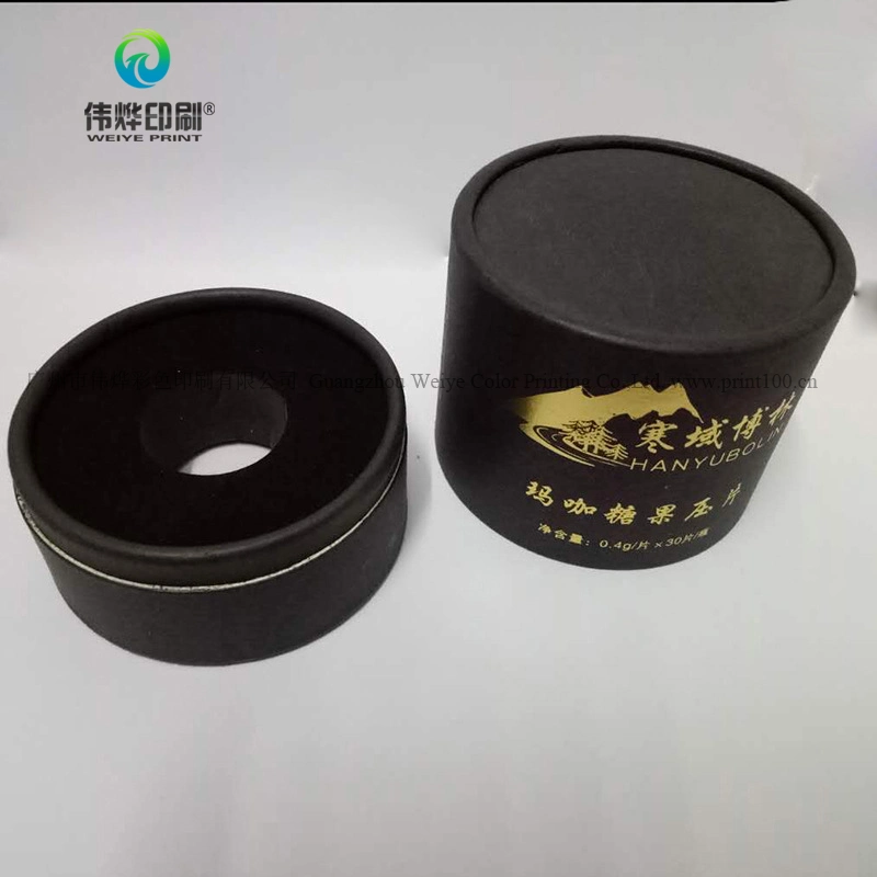 Custom Printing Hot Stamping Fancy Paper Promotion Gift Tube Packaging Box