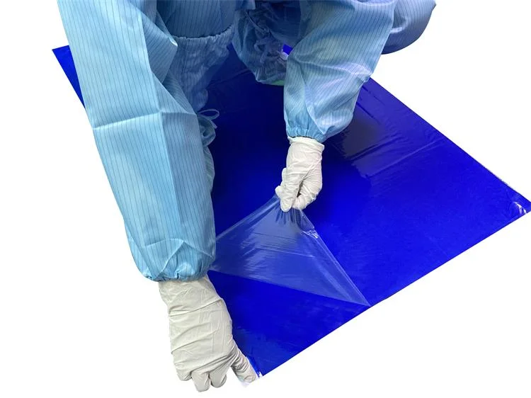 High Tackiness Peelable 30 Layers Decontaminating Floor Adhesive Sticky Mat