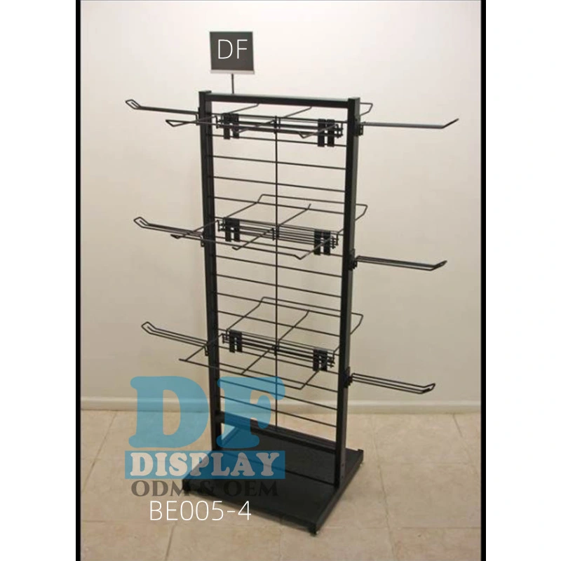 Custom Wire Metal Display Rack Net Grid Hook Display Rack Leather Belt Display Stand Belt Display Rack for Design for Retail