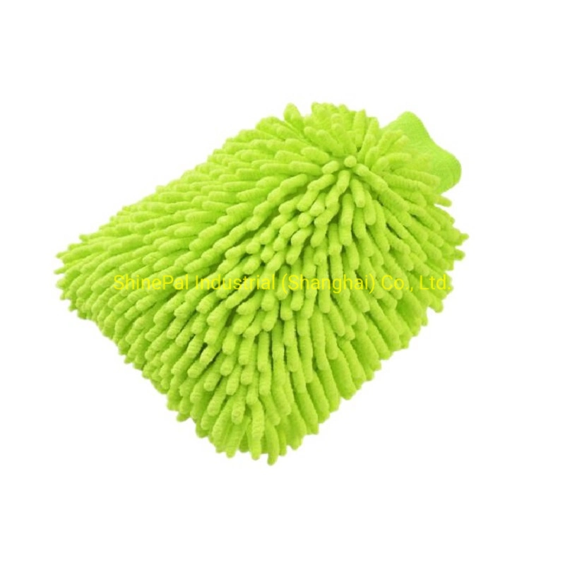 Type de gant de lavage de voiture de chenille et le matériel de nettoyage en microfibre Mitt