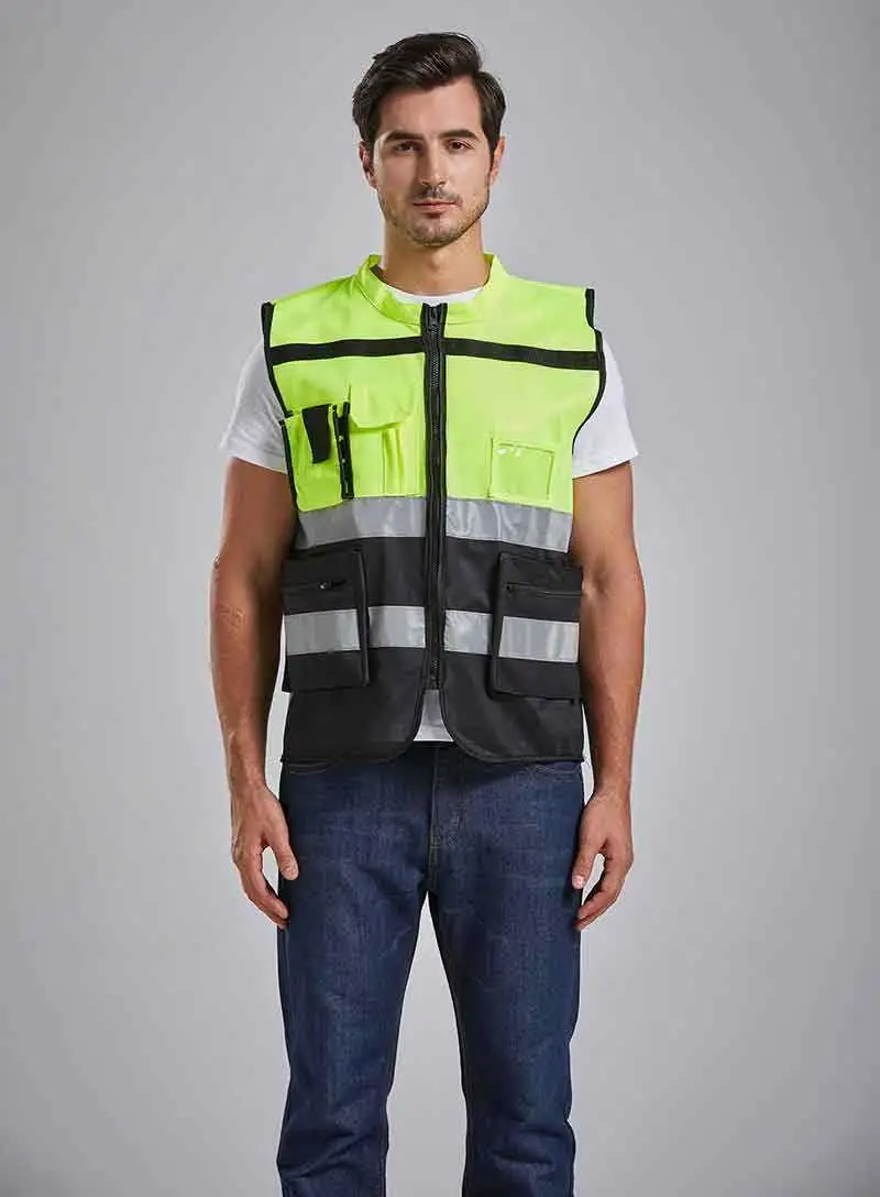 Customized Safety Construction Clothes High Visibility T Shirts Reflective Uniform Construction Industrial Working Safety Vest