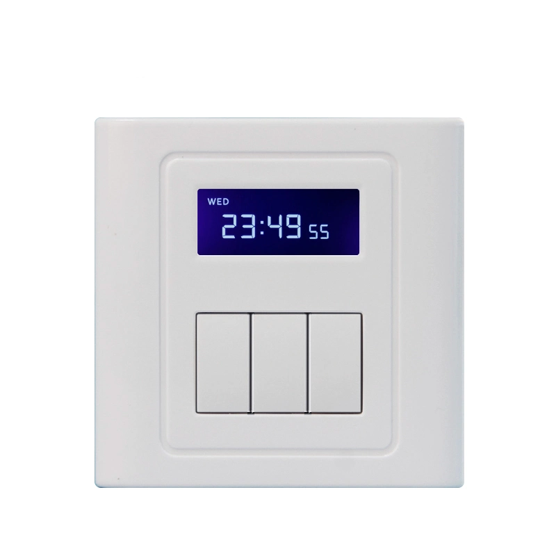 Facroty Preis 3 Gang Digital Elektrisches Verzögern von Elektrischer Wand Timer-Lichtschalter mit LCD-Display