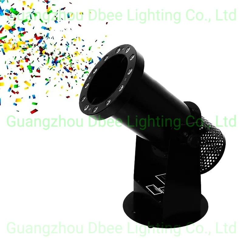 RGB LED 1500W Máquina de confeti de papel color Efecto etapa boda confeti confeti de parte de la máquina máquina Cañón Confetti de boda Jet Colorido papel confeti