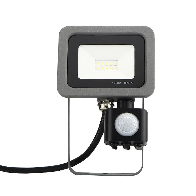 Long Distance High Efficiency Ultra Thin 10W Outdoor 220 Volt LED Security IP65 Explosion Proof LED Flood Light with Sensor