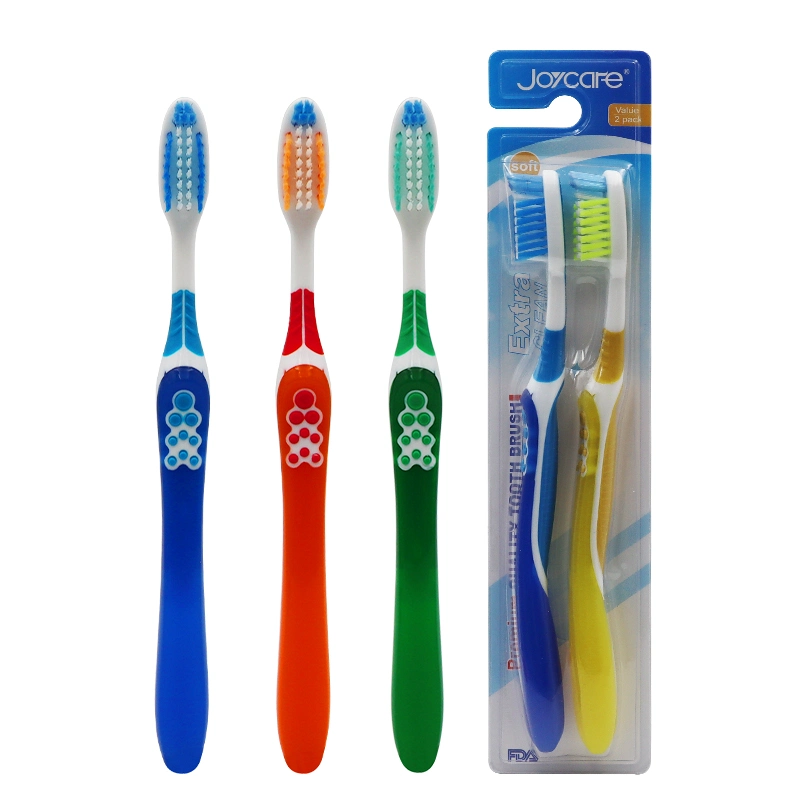 Wholesale/Supplier Cross Action Adult Toothbrush/ Soft Nylon Bristles/Antislip Design Toothbrush