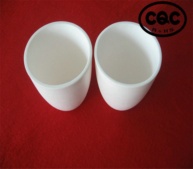 Customized High Purity Cylindrical Conical Aluminum Oxide Corundum Ceramic Crucibles Is Used for Melting