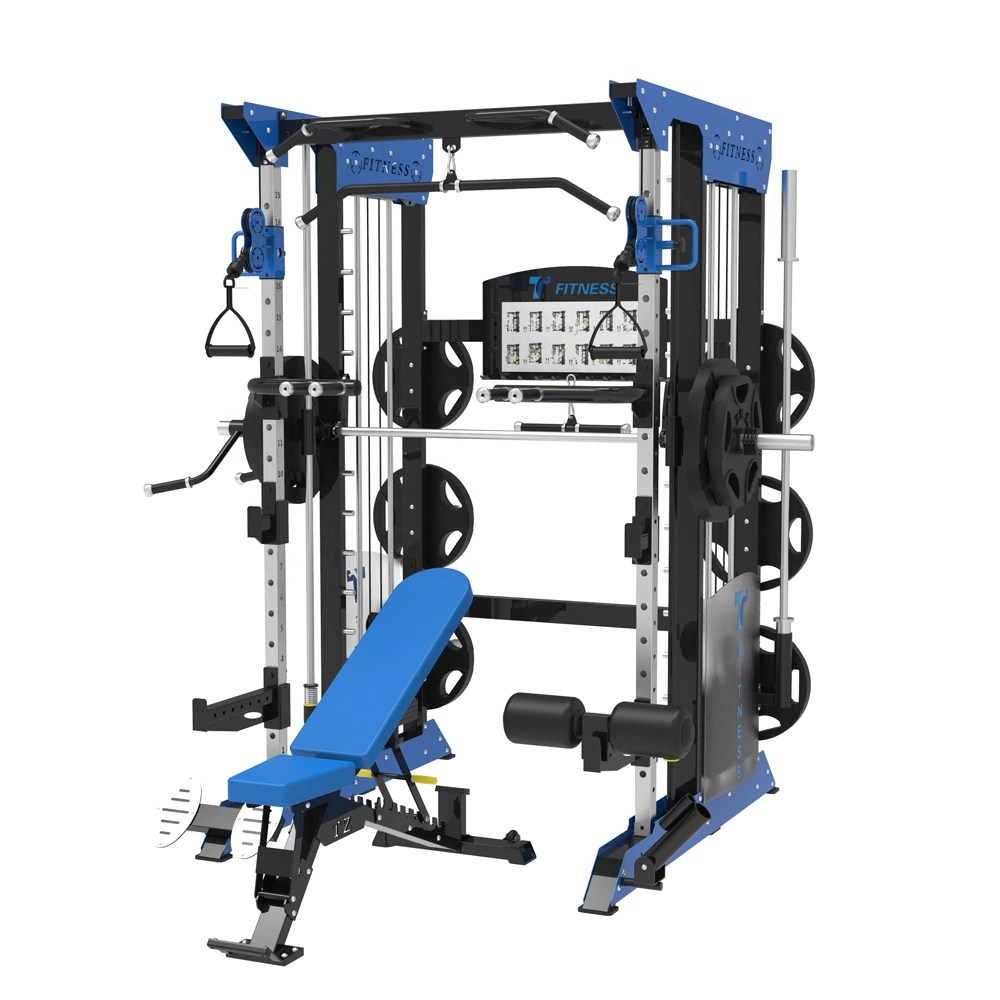 Commercial Strength Machine Sports Training Body Building Power Squat All in One Trainer Rack Multi-Functional Smith Machine Fitness Gym Equipment for Home Use