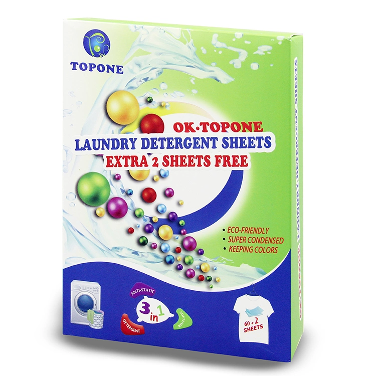 Concentrated Natural Laundry Detergent Sheets with OEM