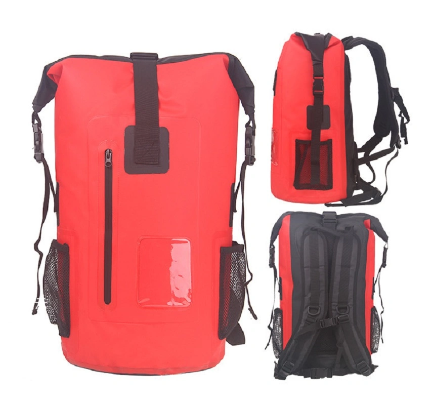 Mochila impermeable, seco y bolsa, material de PVC, completamente impermeable, bolsa de tambor, prevención de desastres, en el exterior Wyz17171