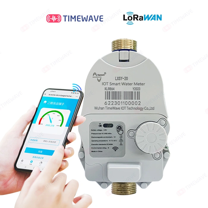 Smart Water Flow Meter mit Prepaid-Fernbedienung und Lora / LoRaWAN / 4G, kalt / heiß Durchflussmesser, DN15 / DN20 / DN25