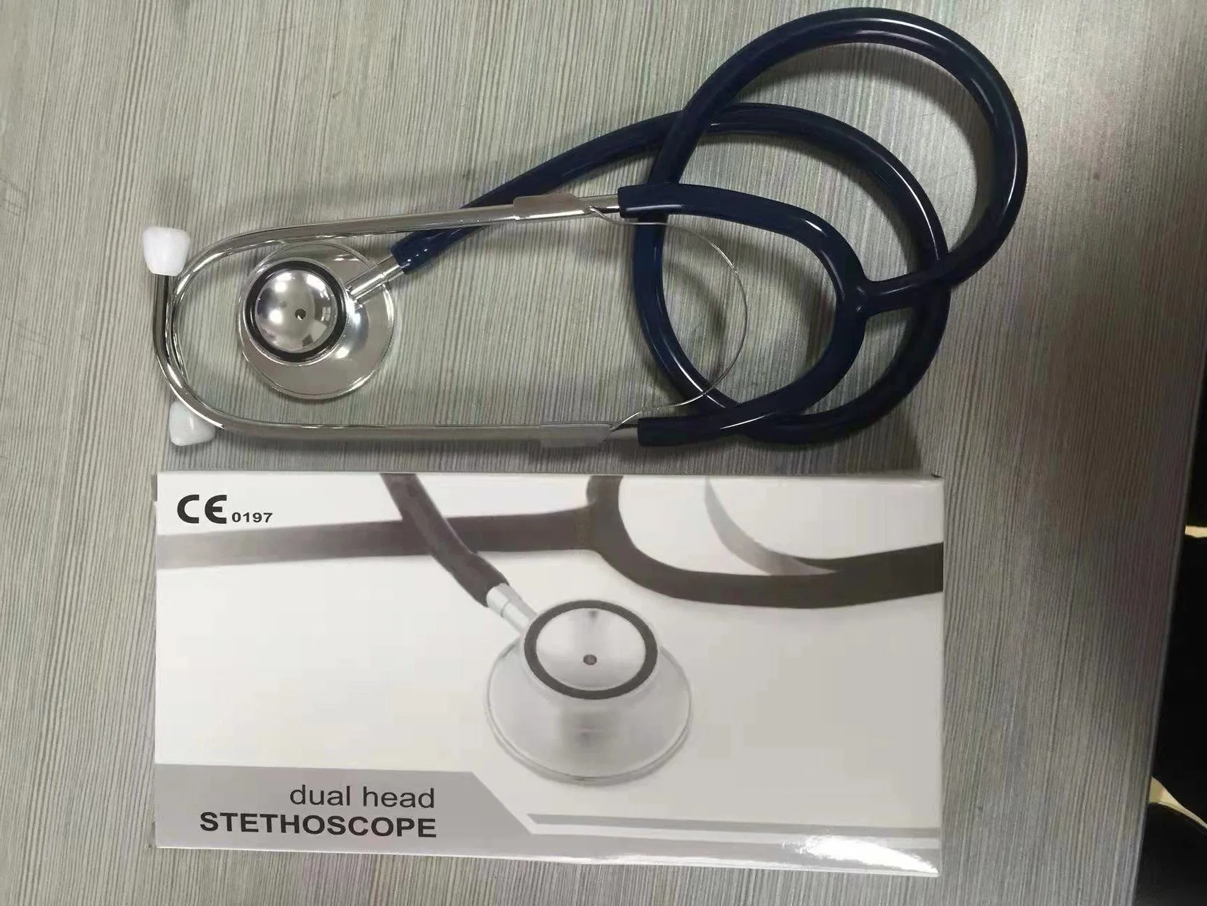 Hospital Use Stainless Steel Dual Head Ultrasound Echometer Heart Stethoscope for Doctor