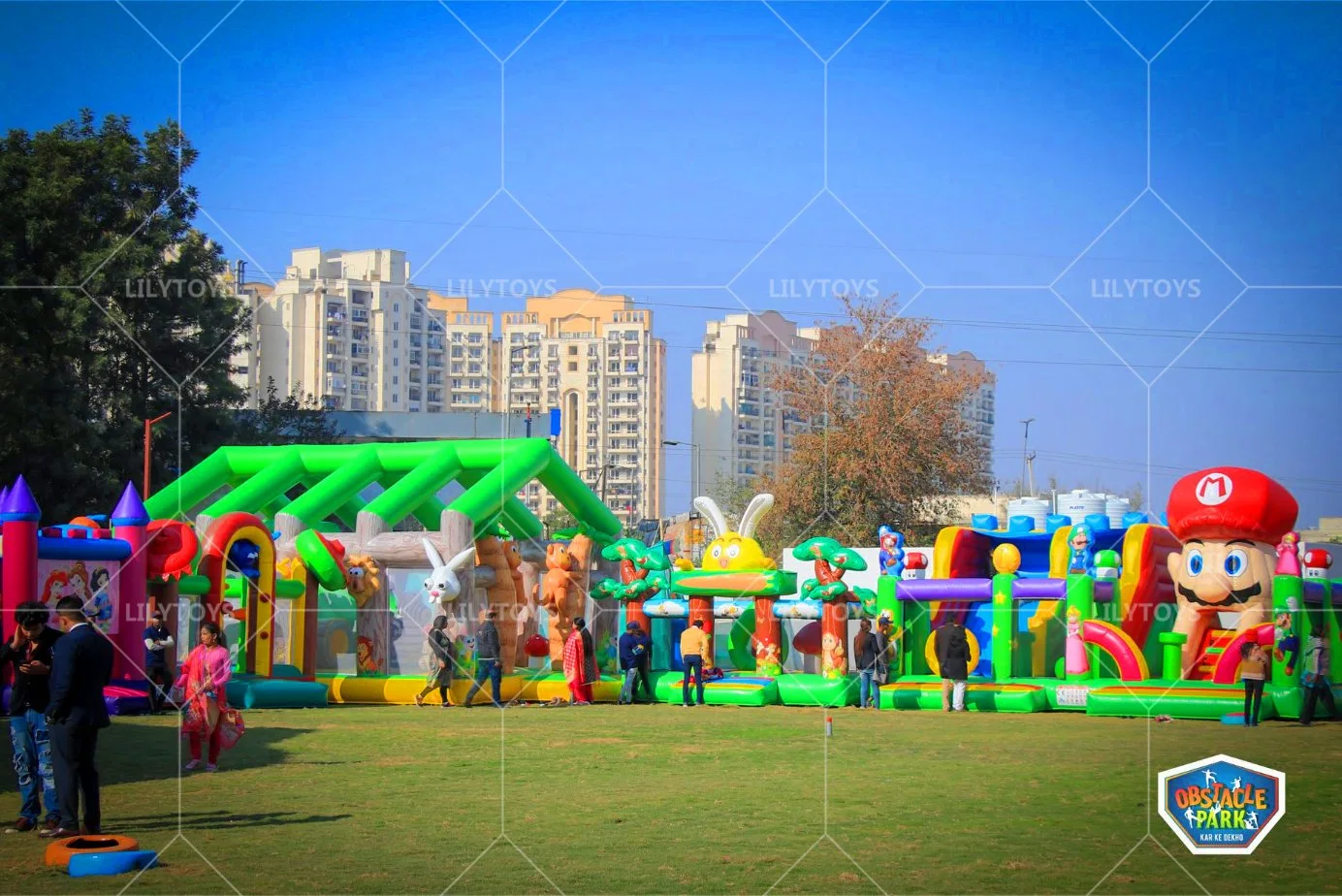 on Land Commercial Inflatable Water Park Project Design Ground Aqua Park