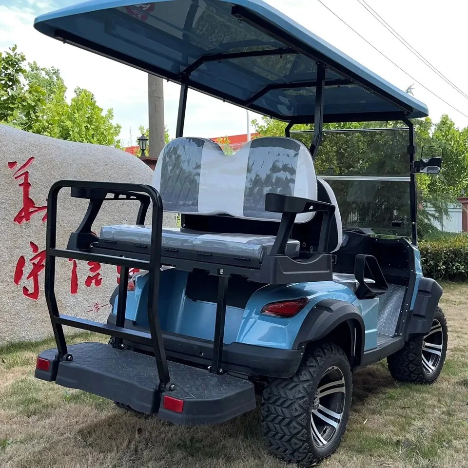 Venta en caliente Granja deportiva 4X2 5kw 60V 4 asientos 6 Seat Side by Side Electric Golf Cart off Road Electric Coche de golf con protector de parachoques/cepillo