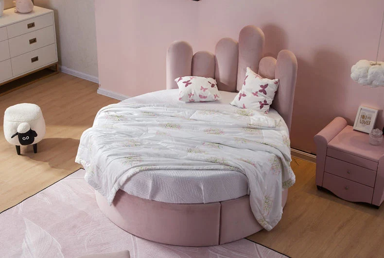 Modern Velvet Bed Furniture Kids Bedroom Furniture Multi Storage Bed