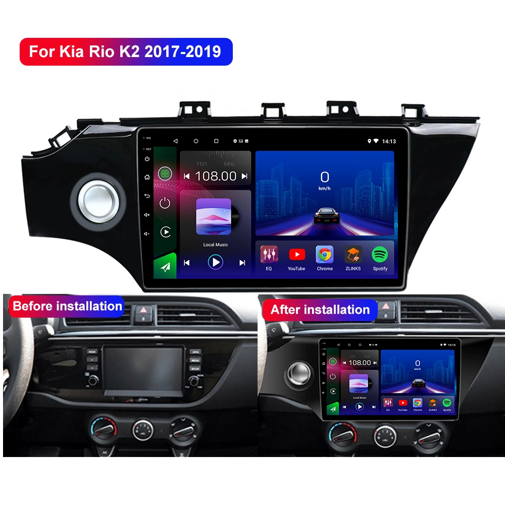 Jmance 10 Lnch voiture GPS à écran tactile Android Système de navigation radio stéréo Carplay Electronics voiture vidéo DVD pour Kia Rio K2 2017-2019