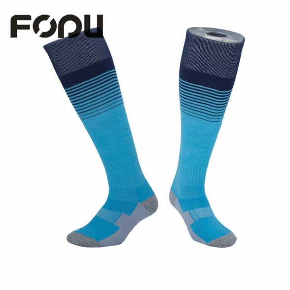 Productor chino Unisex Knee High Solid Deporte Fútbol medias de compresión