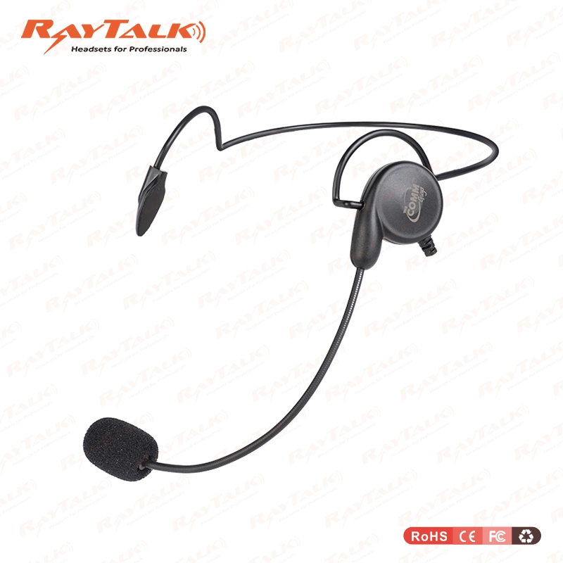 Behind The Head Lightweight Headset with Flexible Boom Microphone