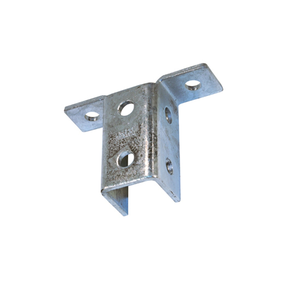 Channel Base Fittings Metal Sheet Plates Brackets Electrogalvanized 8 Hole Double Corner Channel Wing Fitting for Building Channels