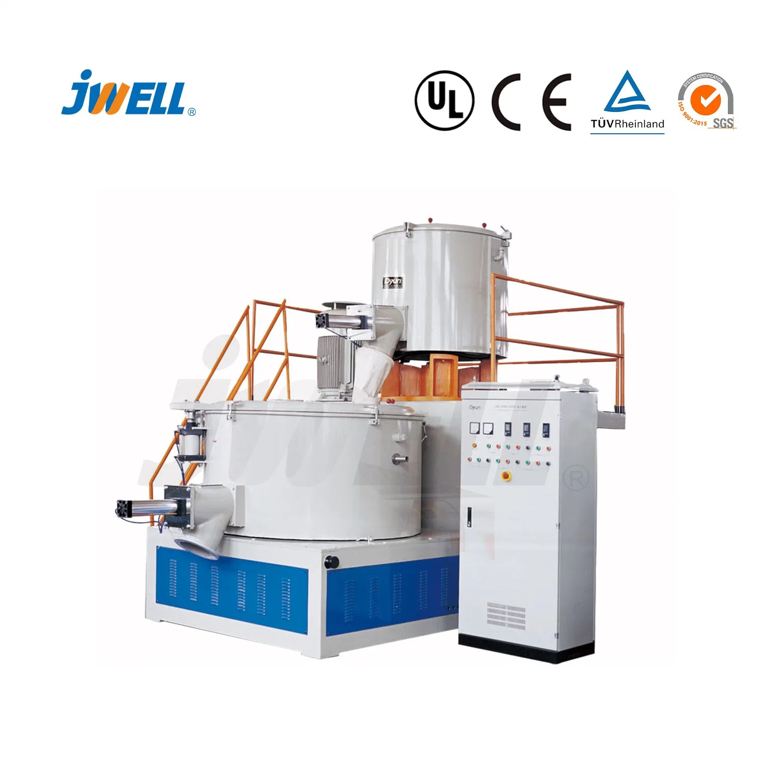 Jwell Machine Pelleted Plastic Mixer Technical Specification for Extrusion